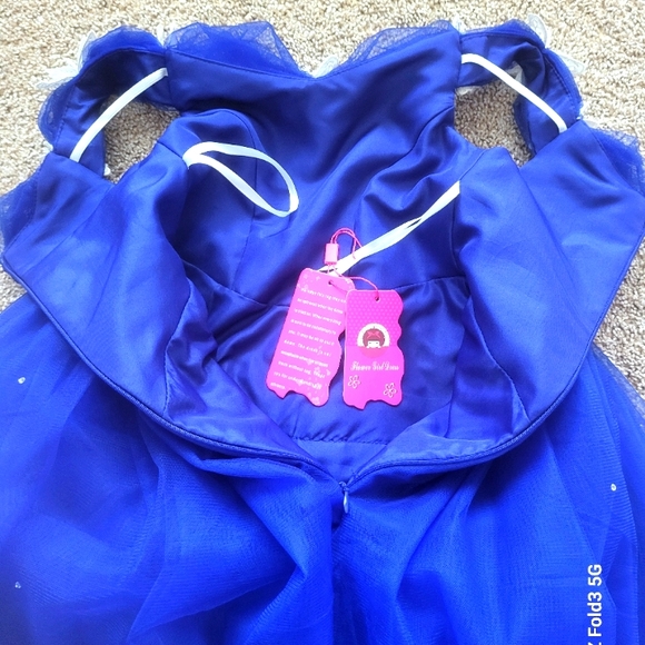 ❤️NWT❤️ COLBALT BLUE GIRLS BALL GOWN - Picture 5 of 12